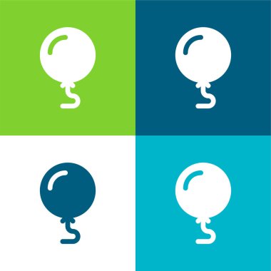 Balon Düz 4 renk en küçük simge kümesi