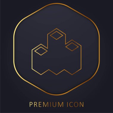 Çubuk Çizelgesi Altın Çizgi prim logosu veya simgesi