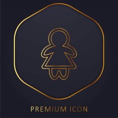 Bebek Kız Ana Hattı Altın Hat prim logosu veya simgesi