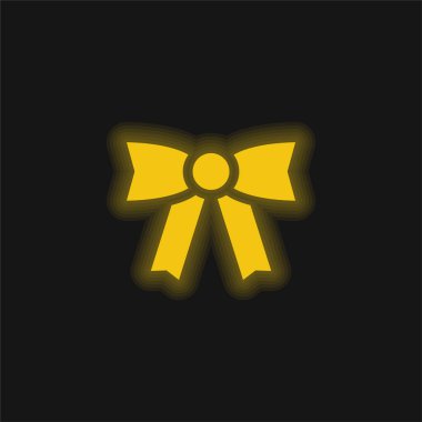 Baş sarı parlak neon simgesi