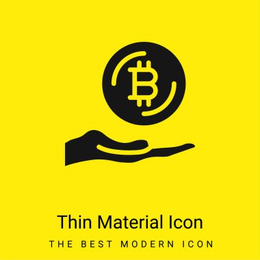 Bitcoin en az parlak sarı madde simgesi
