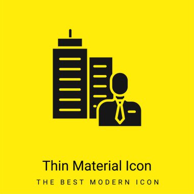 Boss minimal bright yellow material icon clipart
