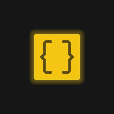 Parlak sarı parlak neon simgesi