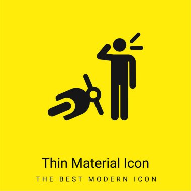 Kaza asgari düzeyde parlak sarı madde simgesi