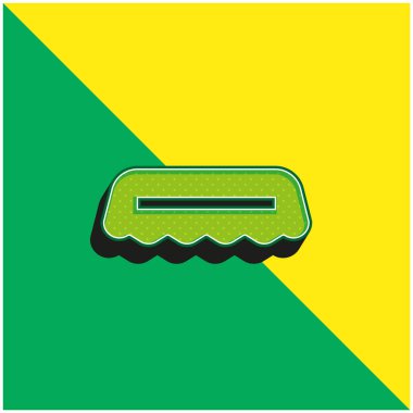 Şişe Kapağı Yeşil ve Sarı 3D vektör simgesi