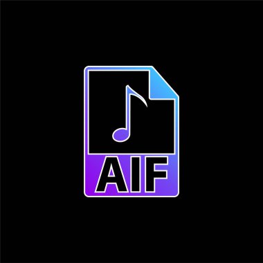 AIF Dosya Biçimi mavi eğimli vektör simgesi