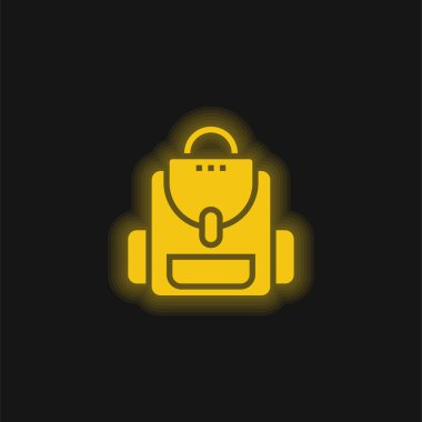 Sırt çantası sarı parlak neon simgesi