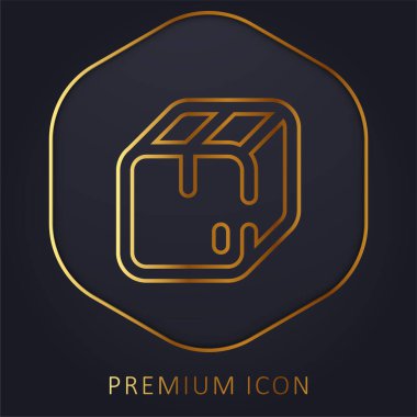 Altın çizgi prim logosu veya simgesi