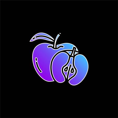 Elma mavisi gradyan vektör simgesi