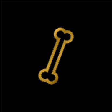 Kemik Çizgisi Değişken altın kaplama metalik simge veya logo vektörü