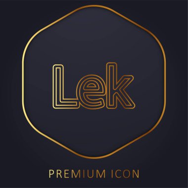 Albania Lek Currency Symbol golden line premium logo or icon clipart