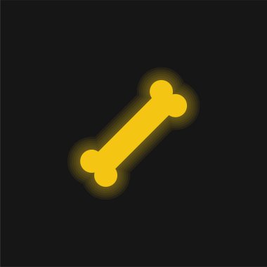 Kemik sarısı parlak neon simgesi