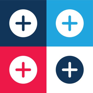 Mavi ve kırmızı dört renk simgesi ekle