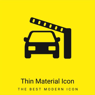 Barrier And Car minimal bright yellow material icon clipart