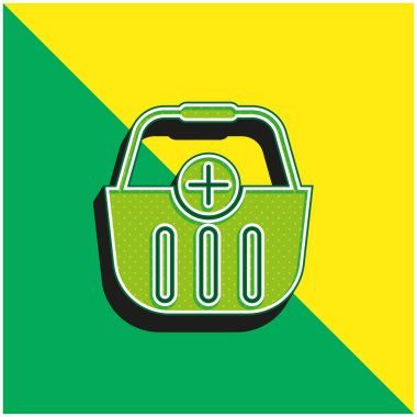 Araç Yeşili ve Sarı 3D vektör simgesine ekle