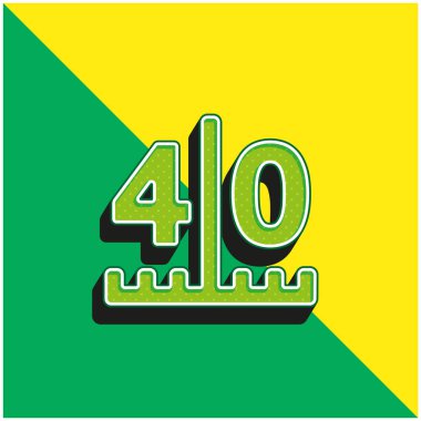 American Football Scores Numbers Green and yellow modern 3d vector icon logo clipart