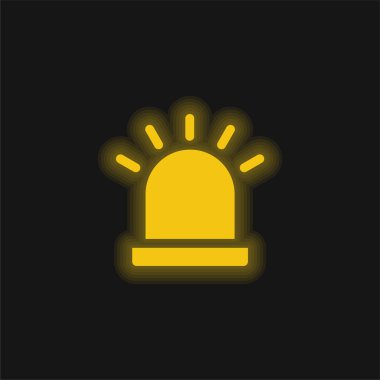 Parlayan sarı neon simgesini uyar