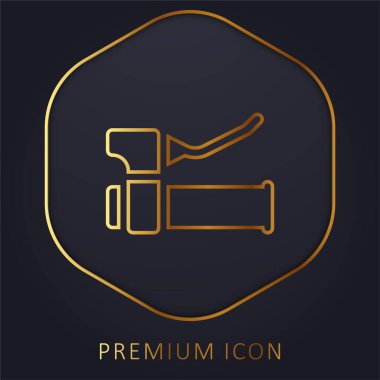 Fren altın çizgisi prim logosu veya simgesi