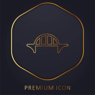 Bridge golden line premium logo or icon clipart