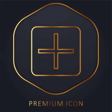 Altın çizgi premium logo veya simge ekle