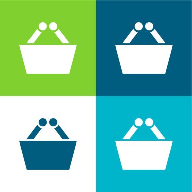 Basket Düz 4 renk en küçük simge kümesi