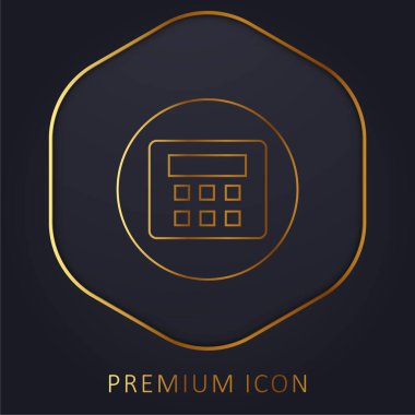 Alarm Sistemi Parola altın çizgi prim logosu veya simgesi