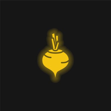Pancar sarısı parlayan neon simgesi