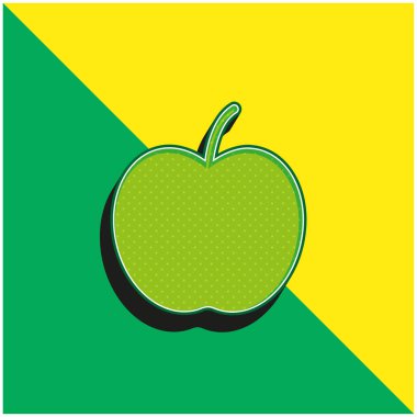 Apple Green ve sarı modern 3d vektör simgesi logosu