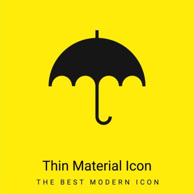 Black Umbrella minimal bright yellow material icon clipart