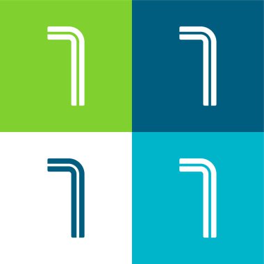 Allen Düz 4 renk simgesi seti