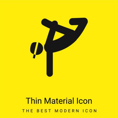 Breakdancing Dancer minimal bright yellow material icon clipart