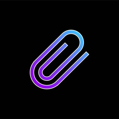 Döndürülmüş Kağıt Ataç Mavi Gradyan vektör simgesini ekle