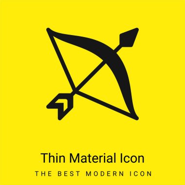 Bow minimal bright yellow material icon clipart