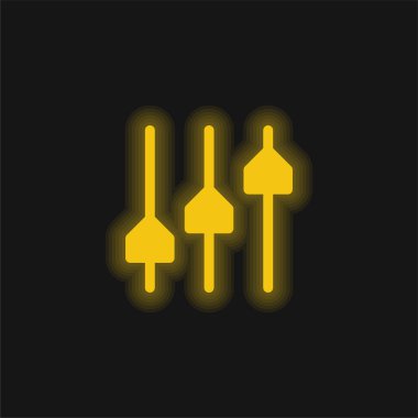 Parlayan sarı neon simgesini ayarla