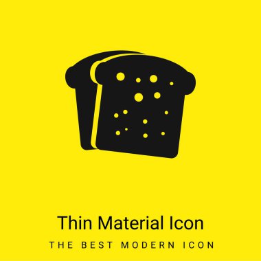 Breakfast Bread Toasts minimal bright yellow material icon clipart