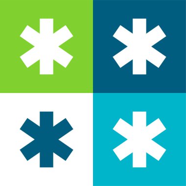 Asterik Düz Renk en düşük simge kümesi