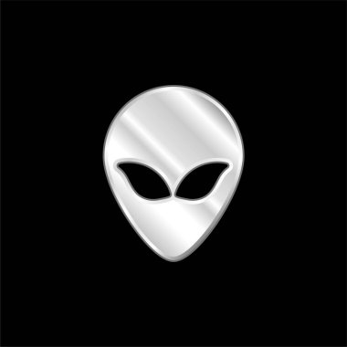 Uzaylı Başı gümüş kaplama metalik simge