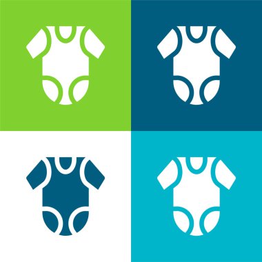 Bebek Elbiseleri Düz 4 Renk en küçük simge seti