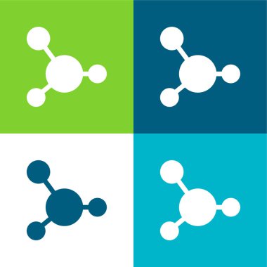 Kan Düz 4 renk simgesi seti