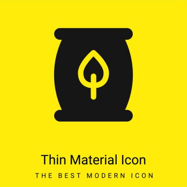 Biomass Energy minimal bright yellow material icon clipart