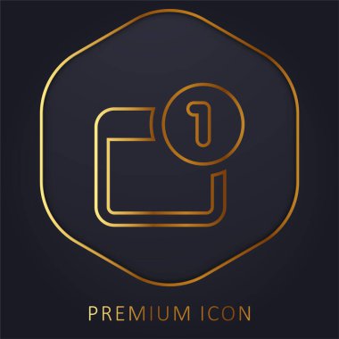 Altın çizgi premium logosu veya simgesini uyar