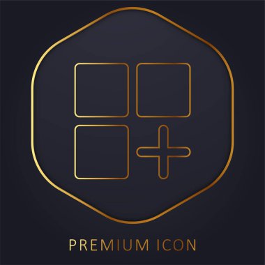 Altın çizgi premium logo veya simge ekle