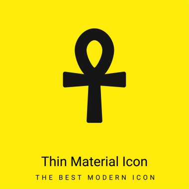 Ankh minimal bright yellow material icon clipart