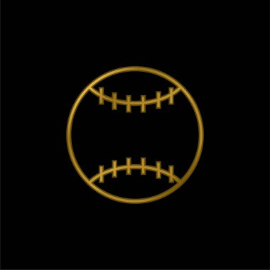 Amerikan futbolu altın kaplama metalik ikon veya logo vektörü topu