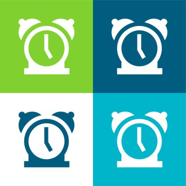 Alarm Saati Düz 4 renk en küçük simge seti