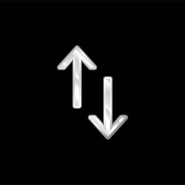 Gümüş kaplama oklar metalik simge