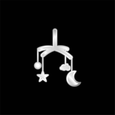 Bebek Beşiği Mobil Oyuncak gümüş kaplama metalik simge