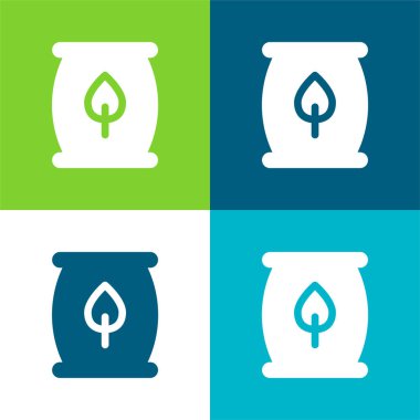 Biyokütle Enerjisi Düz 4 renk minimal simgesi