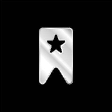 Favoriler için Yer İmi Gümüş kaplamalı metalik simge