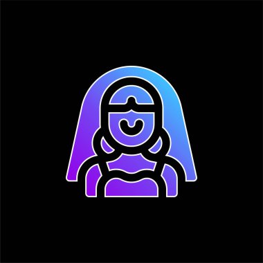 Gelin mavi gradyan vektör simgesi